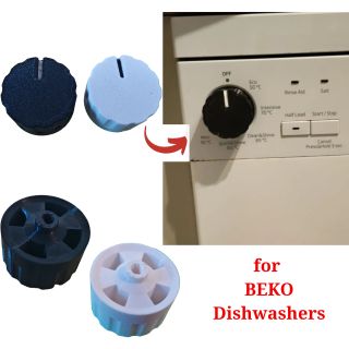 Dishwasher Knob for BEKO White Black Programme Selection Control Dial Replace