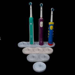 Electric Toothbrush Drip tray stand / holder Braun Oral B compatible Marble Like