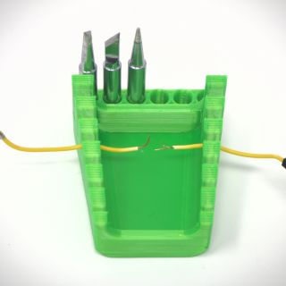 Soldering Iron Cable Holder Station Wire Clamp Holder with Tray, 6 bits holder