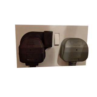 UK Mains plug Switch Guard LEFT RIGHT DUAL Prevent Accidental Switch Off