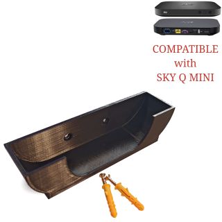 Wall Mount Bracket for Sky Q Mini Box, Screws and Wall Plug Fittings Included