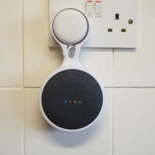 Socket Wall Mount for Google Home / Nest Mini Holder Stand for UK Power Adaptor