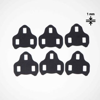6x Set Cleat SPACER 1mm for SHIMANO LOOK (stackable) Constant Thickness 3-hole